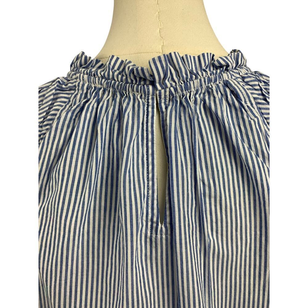 Striped Ruffle Sleeve Blouse - Picture 6 of 8